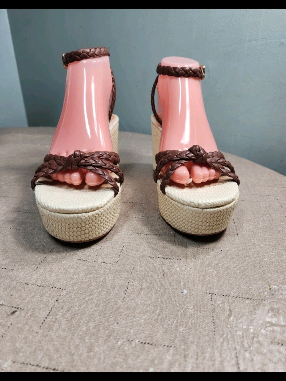 Antonio Melani Women's Size 9 M Sandal Platform Lorinna Leather Braided 207 - Picture 9 of 13